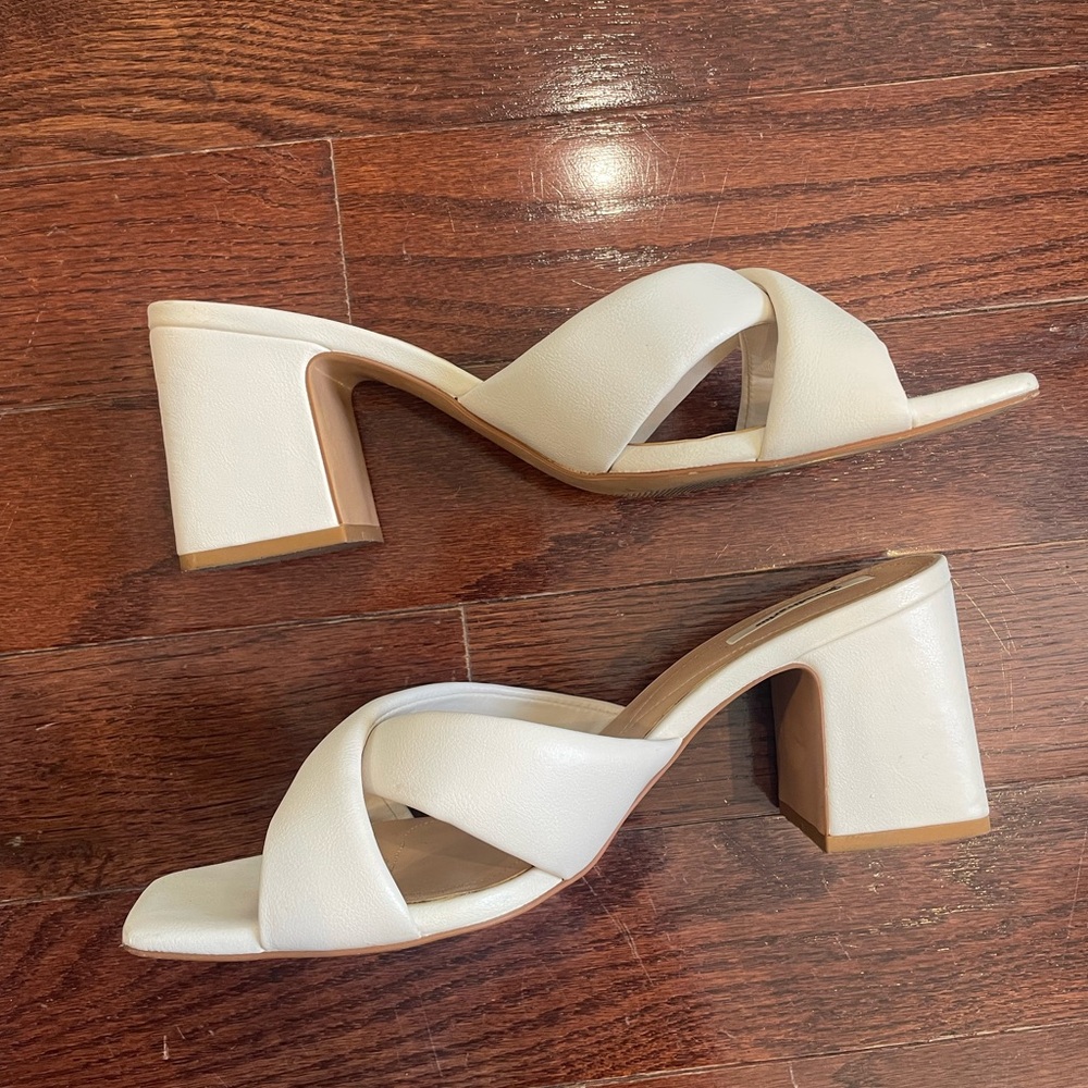 Stradivarius off white heeled sandals